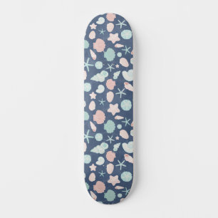 seashells pattern skateboard