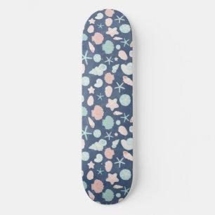 seashells pattern skateboard