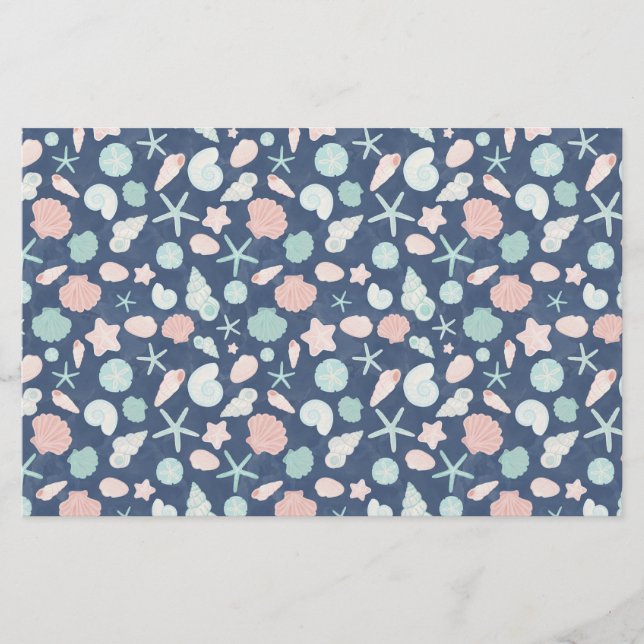 seashells pattern stationery (Front)