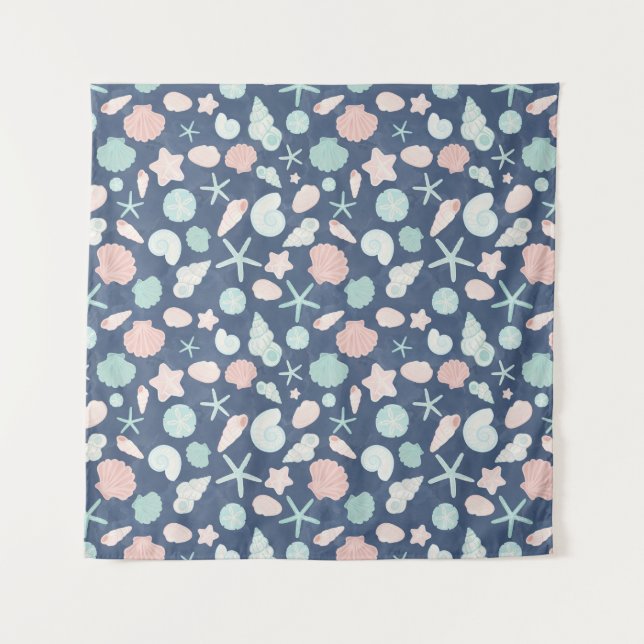 seashells pattern tapestry (Front)