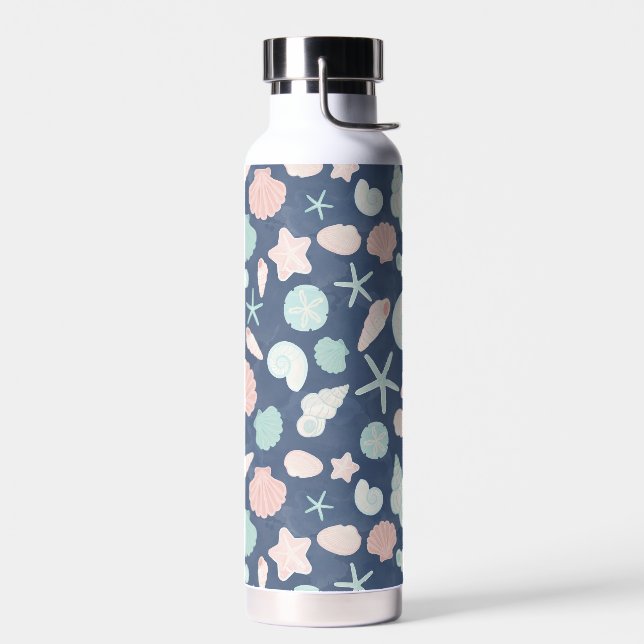 seashells pattern water bottle (Left)