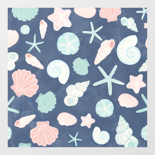 seashells pattern window cling (Sheet)