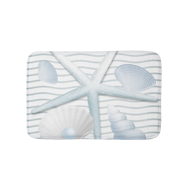 Seashells & Pearls Bath Mat (Front)