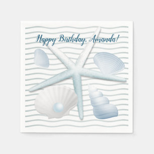 Seashells & Pearls Napkin