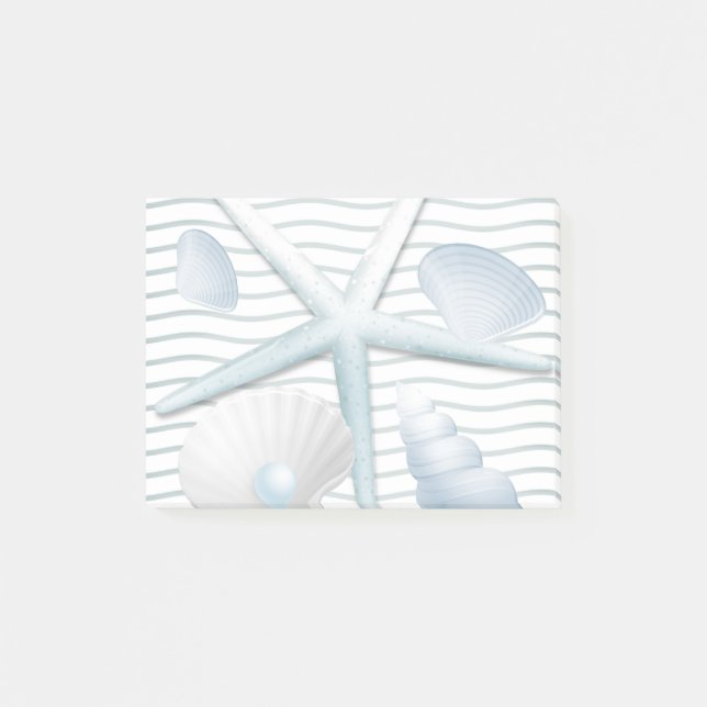 Seashells & Pearls Post-it Notes (Front)