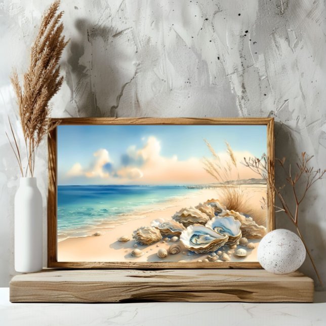 Seashells Pebbles Shore Ocean Beach Art Print (Creator Uploaded)