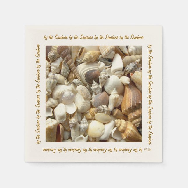 Seashells (personalize) napkin (Front)