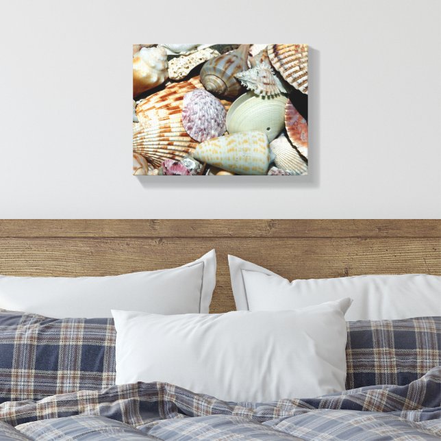 seashells poster canvas print (Insitu(Bedroom))