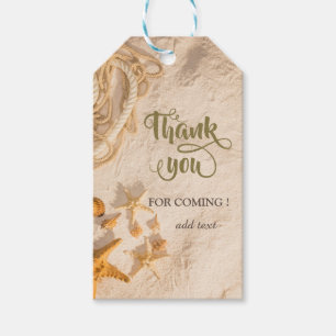 Seashells Rope Sand Gift Tags