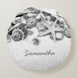 Seashells Round Pillow