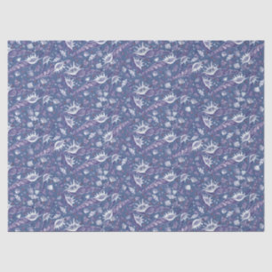 Seashells Sea Shell Nautical Pattern Violet Purple Tissue Paper
