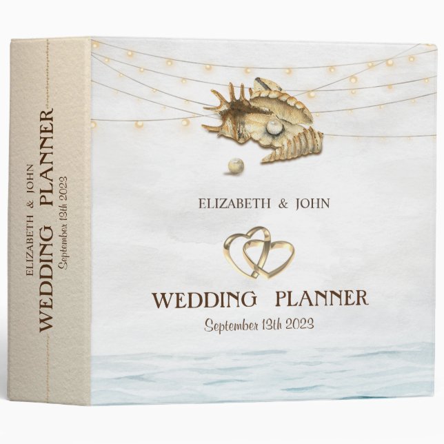 Seashells,Sea,String Lights Script Binder (Front/Spine)