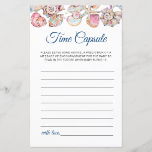 Seashells Sea You Soon Baby Shower Time Capsule