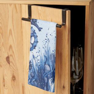 Seashells Seahorse Kitchen Towel