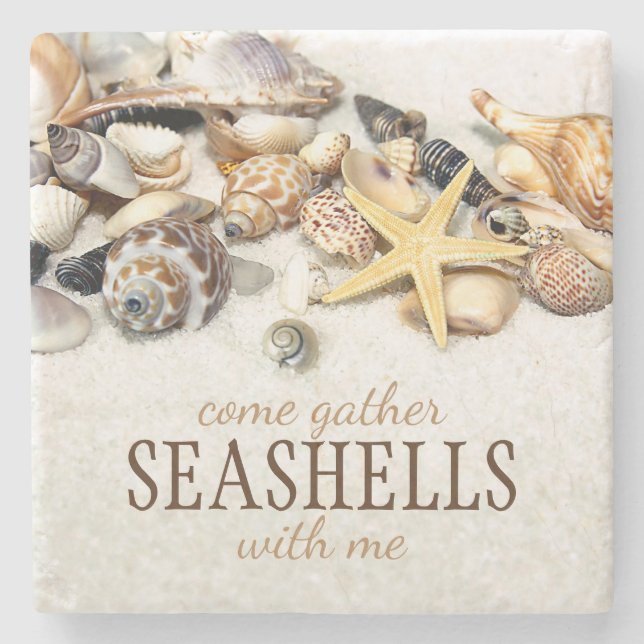 Seashells Stone Coaster (Front)