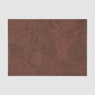 Seashells Terracotta Earth Tone Ocean Beach Tissue Paper