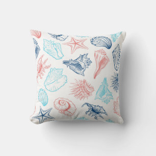 Seashells Throw Pillow