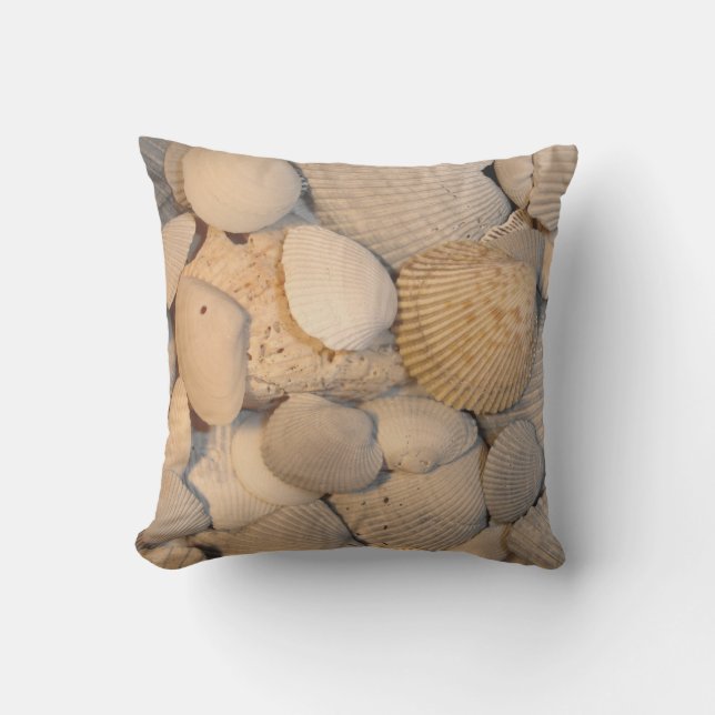 Seashells Throw Pillow (Front)