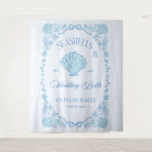 Seashells & Wedding Bells Bachelorette Tapestry