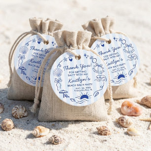 Seashells & Wedding Bells Beach Bachelorette Party Favour Tags