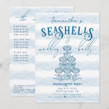 Seashells & Wedding Bells Blue Bachelorette Party
