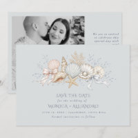 Seashells Wedding Bells Coastal Wedding Photo 