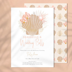 Seashells & Wedding Bells Ocean Bridal Shower Invi Invitation