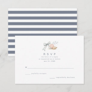 Seashells & Wedding Bells Wedding RSVP Card