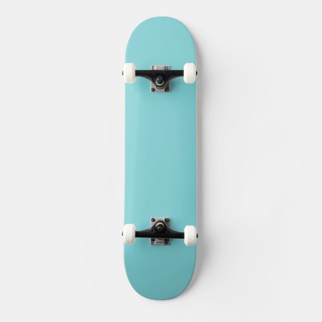 Seashore Blue Personalized Aqua Teal Background Skateboard (Front)