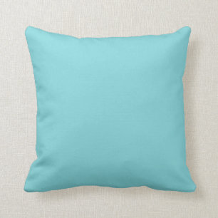 Seashore Blue Personalized Aqua Teal Background Throw Pillow