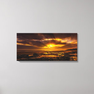 Seashore During Sunset Canvas Print