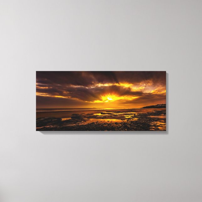 Seashore During Sunset Canvas Print (Front)