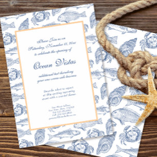 Seashore Event at Coastal Resort or Restaurant Invitation