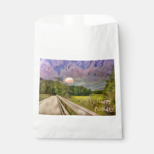 Seashore Marsh Sunset Birthday Favour Bags