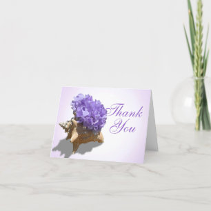 Seashore Purple Hydrangeas Thank You Card