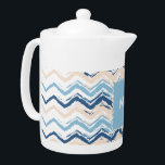 Seashore Scribble ZigZag<br><div class="desc">Bright and  Cheery 2013 colours in this  Seashore Scribble ZigZag Chevron design- custom created for the Trendy 2013 colours - Dusk blue,  Tidal and Monaco Blue</div>