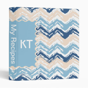 Seashore Scribble ZigZag Binder