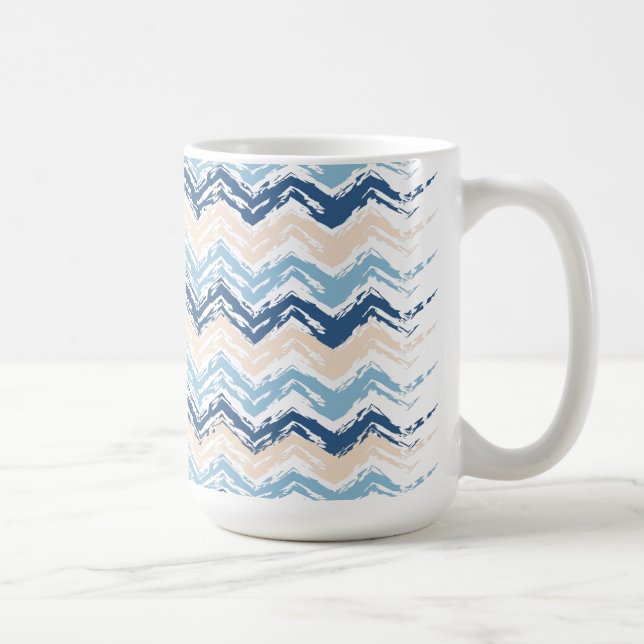 Seashore Scribble ZigZag Coffee Mug (Right)