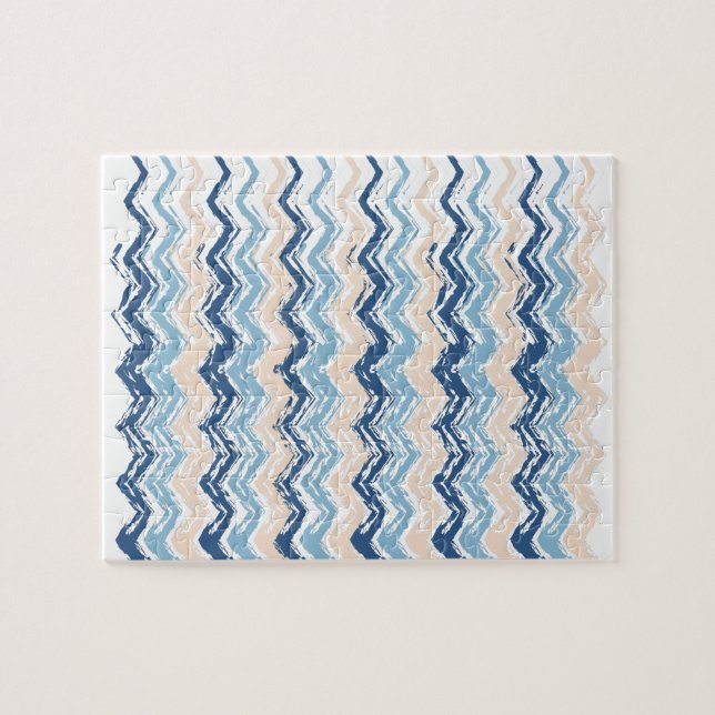 Seashore Scribble ZigZag Jigsaw Puzzle (Horizontal)
