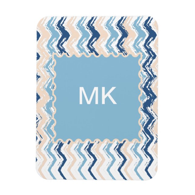 Seashore Scribble ZigZag Magnet (Vertical)