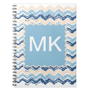 Seashore Scribble ZigZag Notebook