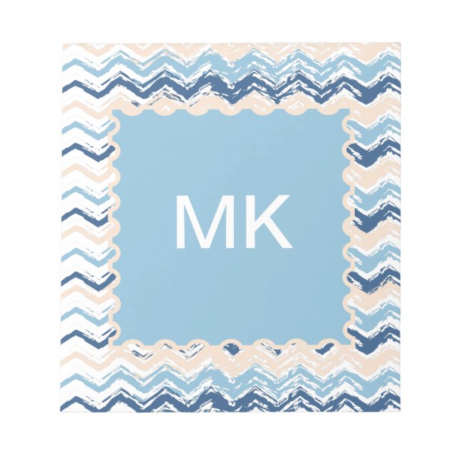 Seashore Scribble ZigZag Notepad (Front)