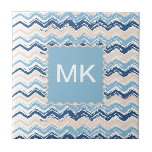 Seashore Scribble ZigZag Tile