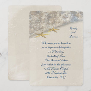Seashore Starfish Wedding Invitation