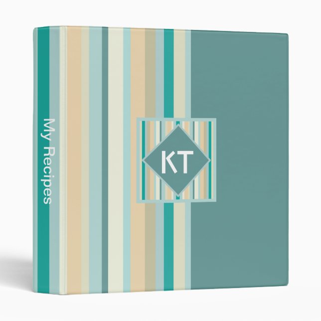 Seashore Stripes Pattern Binder (Front/Spine)