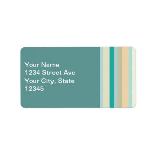Seashore Stripes Pattern Label