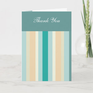 Seashore Stripes Pattern Thank You Card
