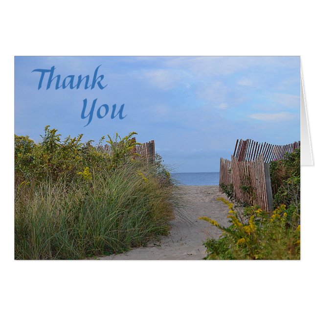 Seashore Thank You Card (Front Horizontal)