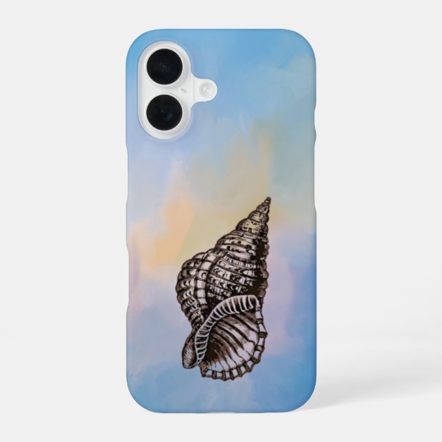 Seashore Vibes with Seashell  iPhone 16 Case (Back)
