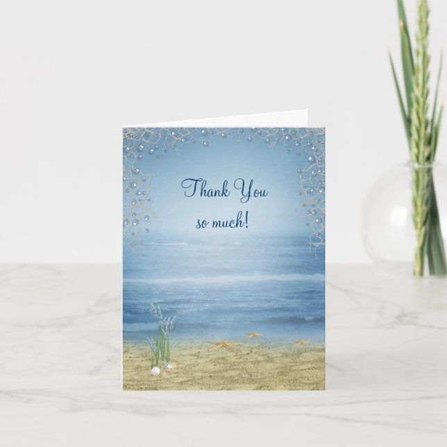 Seashore Wedding Thank You (Front)